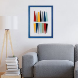 Wallity Cuadro Decorativo Enmarcado Multicolor 32 x 42 cm